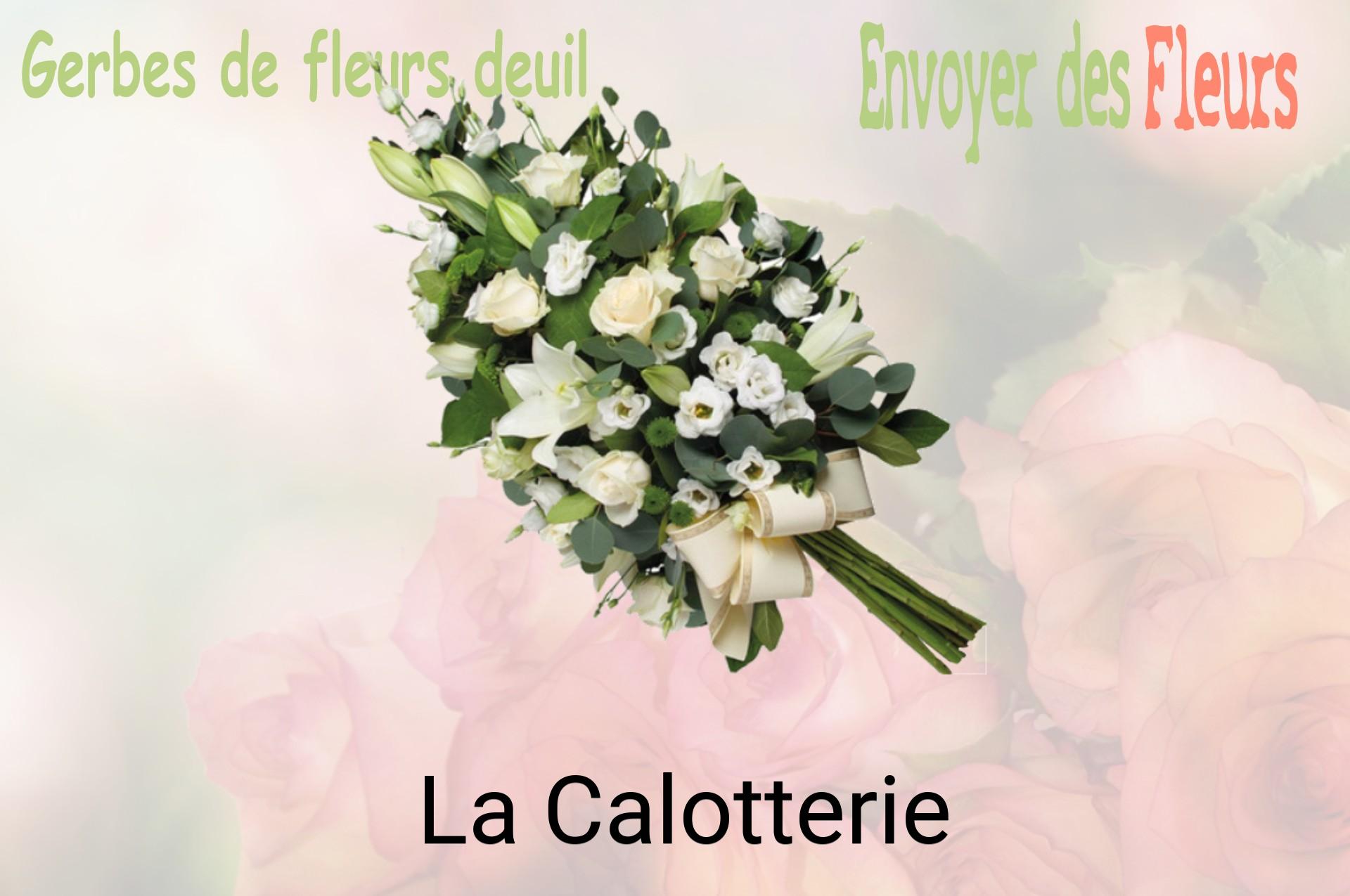 Gerbe de fleurs de deuil livrée à La Calotterie